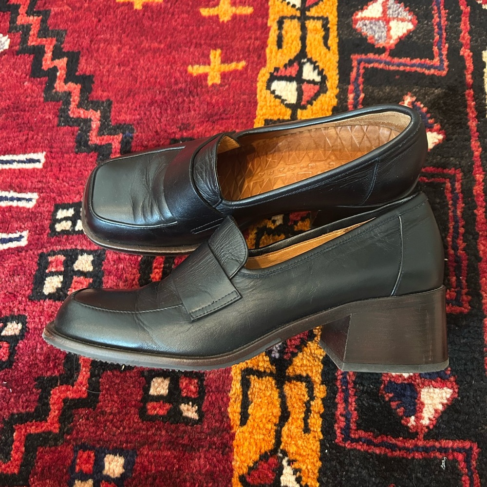Chie Mihara Black Square Toe Loafer - Picture 2 of 4